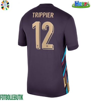England Kieran Trippier #12 Bortatröja EM 2024 Kortärmad